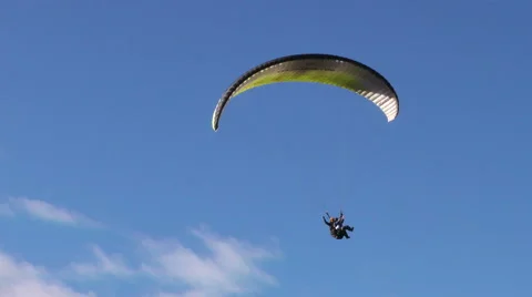 Paragliding landing, Banos, Ecuador Stock-Footage 59211083