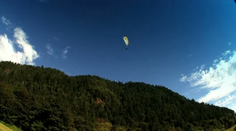 Paragliding landing Stock Footage 8560483