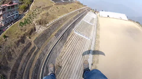 Paragliding landing Video stock 24734733