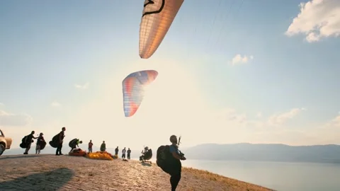 Paragliding Lessons Video stock 201608830