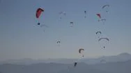 Paragliding Mountains Adventure Popular Sports Activity In Nepal Mountains Asia Stock Footage