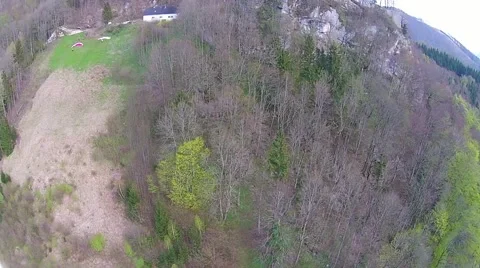 Paragliding in the Mountains from Austria 스톡 동영상 49536357