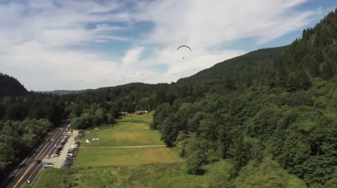 Paragliding in mountains Stock Footage 43429931