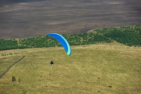 Paragliding in mountains Stock Photos