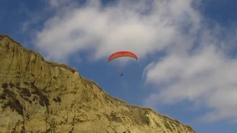 Paragliding Near Cliffs Video stock 247426982