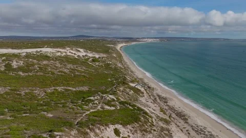 Paragliding Over the Long Beach Coastline of Langebaan, South Africa 動画素材 313931173