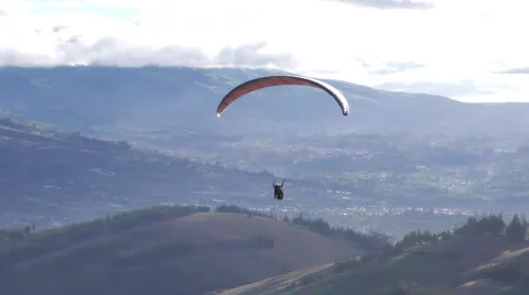 Paragliding over the valley, Ecuador Stock-Footage 59209870