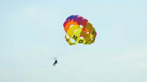 Paragliding with Parachute Video stock 93461513