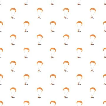 Paragliding pattern with people flying in sky Stock Illustration