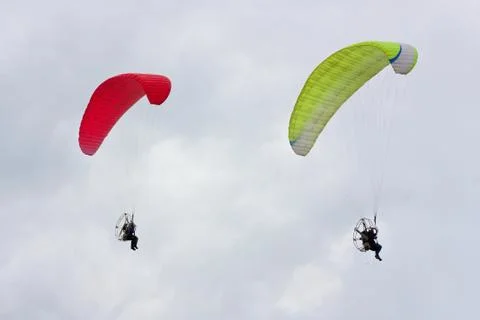 Paragliding Fotos Stock