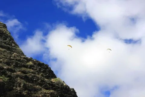Paragliding Foto stock