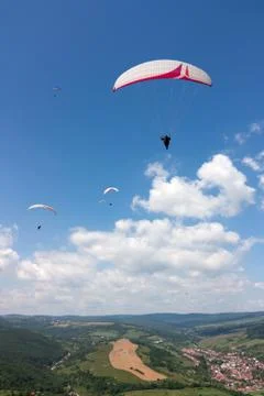 Paragliding Stock Photos