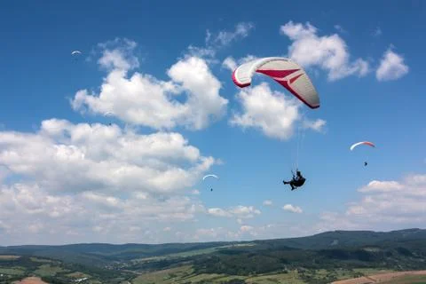 Paragliding Stock Photos