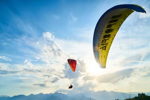 Paragliding Stock Photos