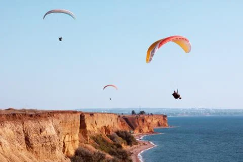Paragliding Foto stock