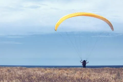 Paragliding Fotos de archivo