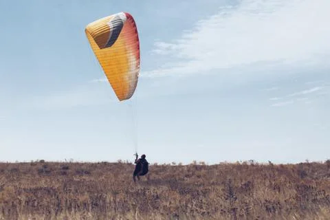 Paragliding Foto stock