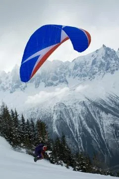 Paragliding Stock-Fotos