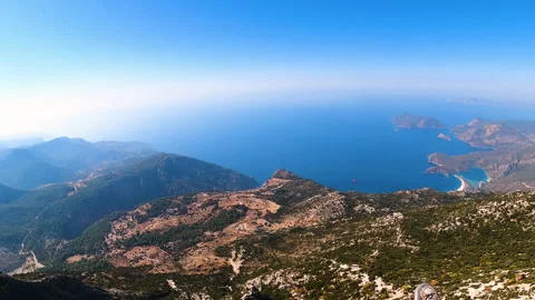 Paragliding point of view flying over Oludeniz view from gopro 스톡 동영상 238016662