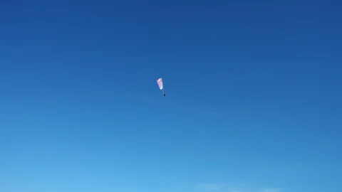 Paragliding ppg flying high Stock Footage 87898416