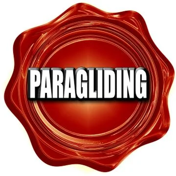 Paragliding sign background Stock Illustration