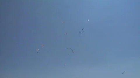 Paragliding sky 05 Stock-Footage 488462