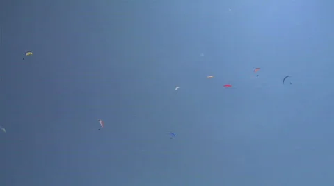 Paragliding sky 07 Stock-Footage 488498