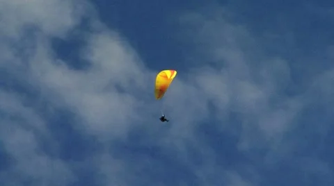 Paragliding in sky Stock Footage 8560307