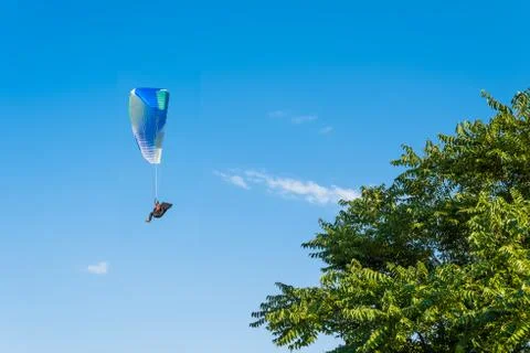 Paragliding in the sky Stock Photos