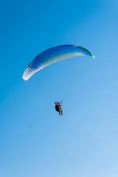 Paragliding in the sky Foto stock