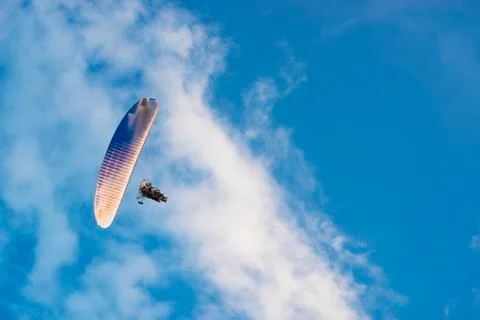 Paragliding in the sky Stock Photos