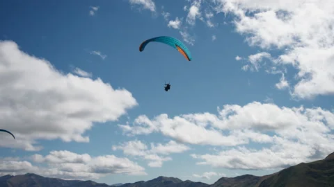 Paragliding on a summer day Stock Footage 172534987