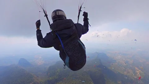 Paragliding Swarm 库存影片 301637021
