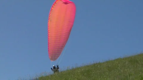 Paragliding take off 14 Stock-Footage 488596