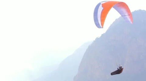 Paragliding taking off Video stock 10685445