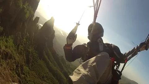 Paragliding in Tenerife Video stock 74336353