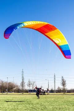 Paragliding training Stock-Fotos