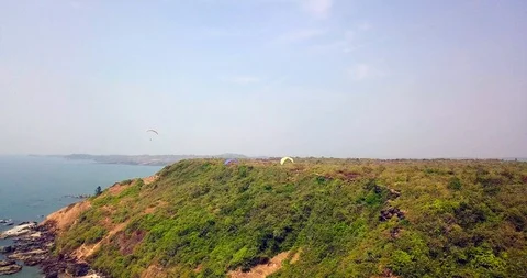 Paragliding in the tropics Video stock 98737237