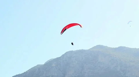 Paragliding In Turkey 3 Stock Footage 42142479
