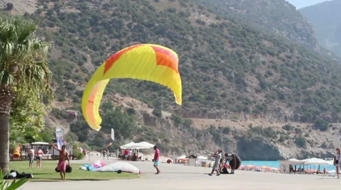 Paragliding In Turkey 8 Stock Footage 42142570