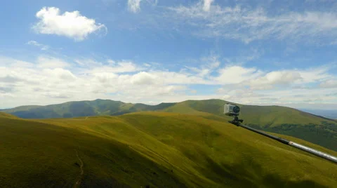 Paragliding view with action camera Stock Footage 65387447