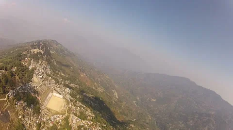 Paragliding zigzag POW point of view Video stock 24732039