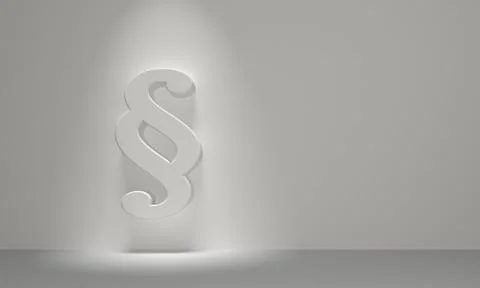 Paragraph 3d rendering white Stock Illustration