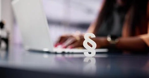 Paragraph Court Law Tech On Computer Stock Photos