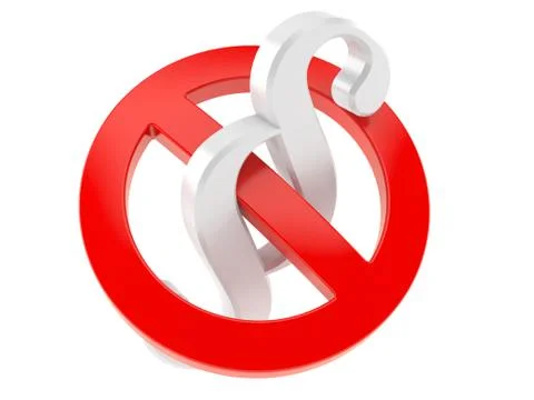 Paragraph with forbidden sign Stock Illustration