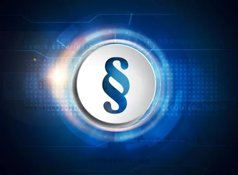Paragraph icon on digital background Stock Illustration