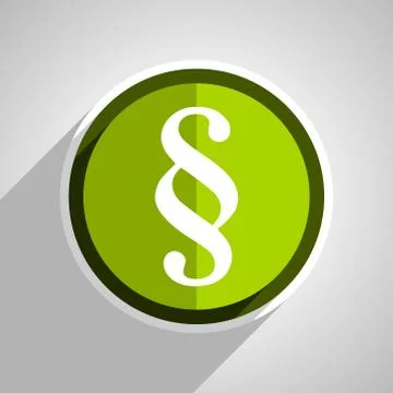 Paragraph icon, green circle flat design internet button, web and mobile app  Stock Illustration