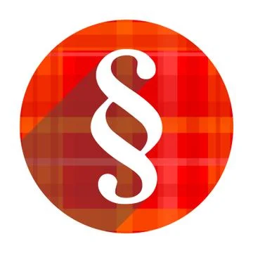 Paragraph red flat icon isolated. Stock Illustration