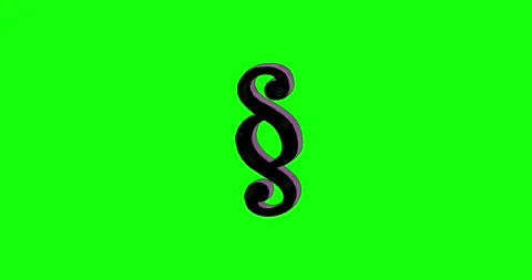 Paragraph sign greenbox isolated Stock Footage 306837197