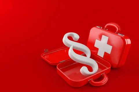Paragraph symbol inside first aid kit Stock Illustration